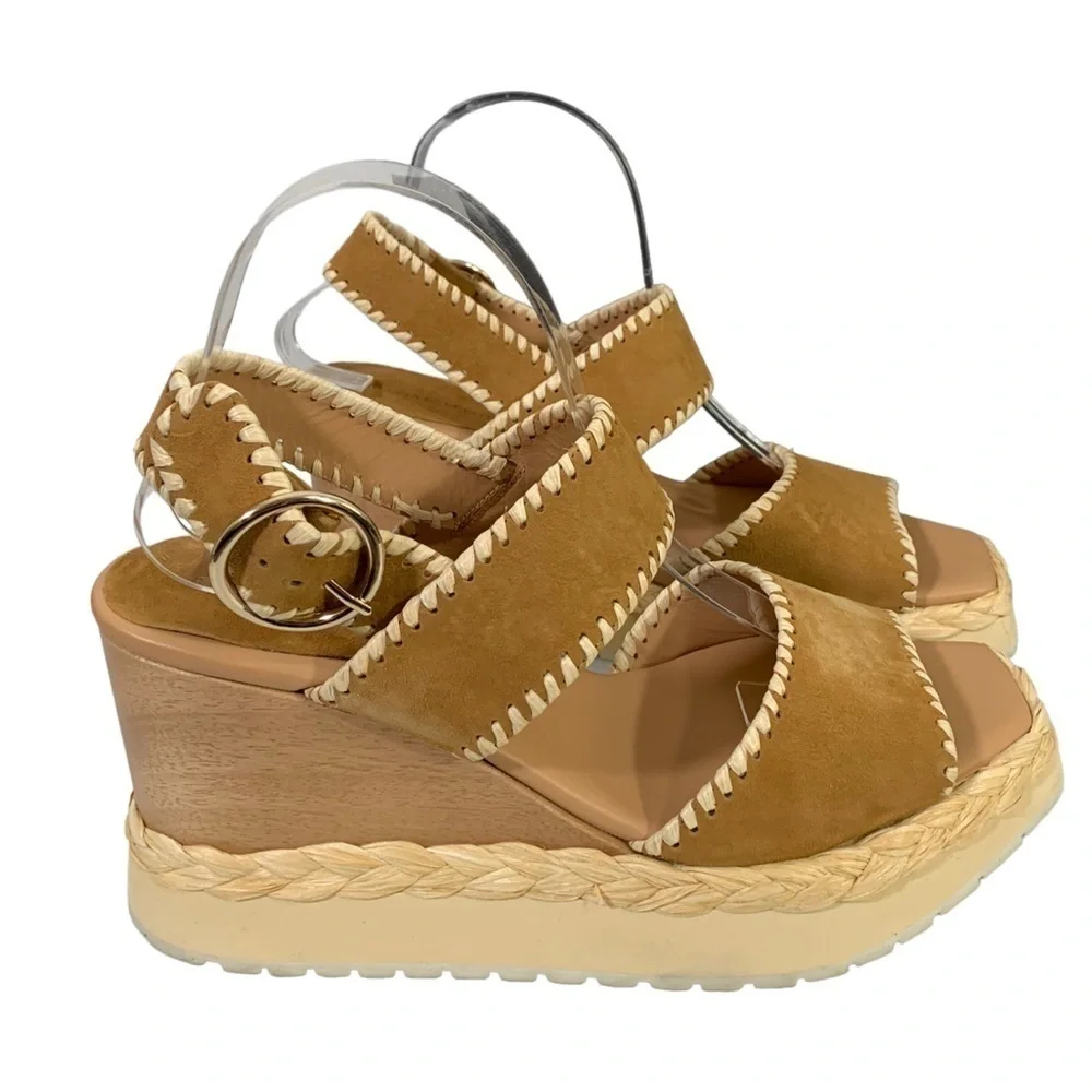 PALOMA BARCELO Espadrille Platform Wedge Sandals Size 41